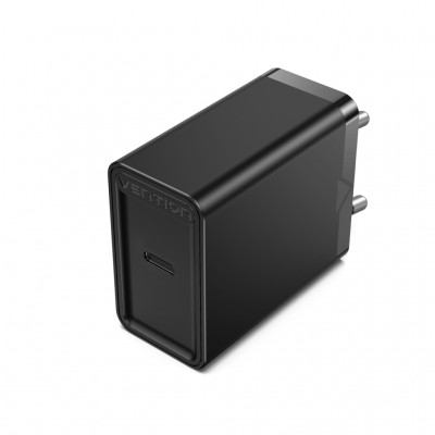 Зарядний пристрій 1xUSB 20W (USB-С) PD чорний Vention (FADB0-EU)