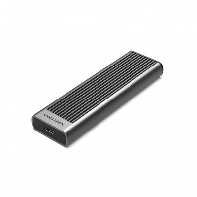Зовнішня кишеня для SSD M.2 (NVME) M-key USB Type-C 3.2 10Gbps Heat Sink Aluminum сіра Vention