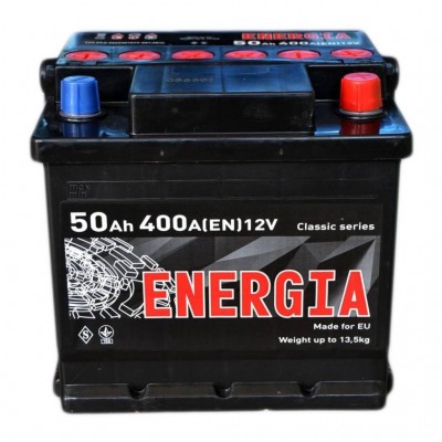 Акумулятор автомобільний ENERGIA 50Ah Ев (-/+) (400EN) (22385)