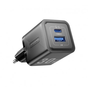 Зарядний пристрій Vention GaN III PD 30W QC3.0 3A Black (FEQB0-EU)
