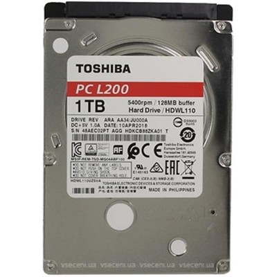 Жорсткий Диск 2.5" SATA 1.0TB Toshiba L200 5400rpm 128MB (HDWL110)_Refurbished