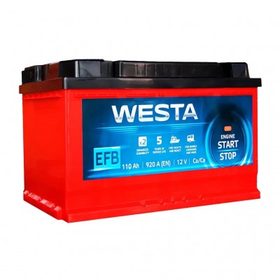 Акумулятор автомобільний Westa 6CT-110 А (0) RED EFB