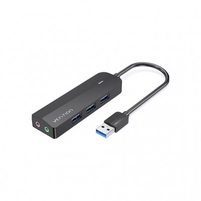 USB-хаб Vention USB 3.0 to 3хUSB 3.0/2хTRS Audio/USB Micro 1.0m (CHIBF)