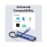 USB-хаб Vention USB 3.0 to USB 3.0x3/RJ45/Type-C Hub Blue Aluminum (TGFSB)