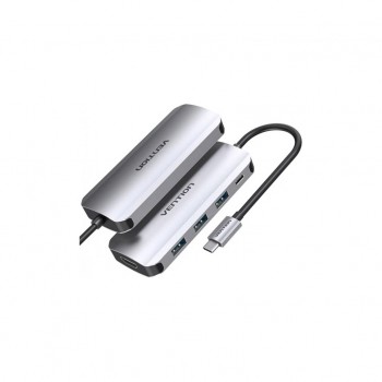 USB-хаб Vention USB 3.1 Type-C to HDM/USB 3.0х3//PD 100W 5-in-1 (THFHB)