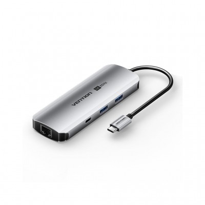 USB-хаб Vention USB 3.1 Type-C to HDMI 4K60Hz/USB 3.0x2/RJ45/SD/TF (TQMHB)