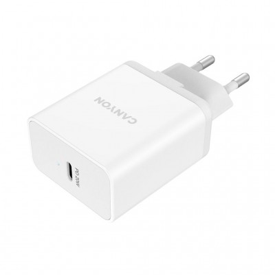 Зарядний пристрій Canyon PD 20W/QC3.0 18W WALL Charger with 1-USB A+ 1-USB-C (CNE-CHA20W03)