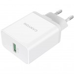 Зарядний пристрій Canyon Wall charger with 1*USB, QC3.0 24W (CNE-CHA24W)