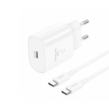 Зарядний пристрій Foneng EU51 (USB-Сх3A) White (EU51-CH-W) + кабель USB Type C