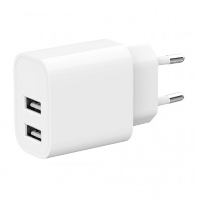 Зарядний пристрій Gembird 2 USB-A 5V/2.4A (12W) white (TA-UC-2A12-01)