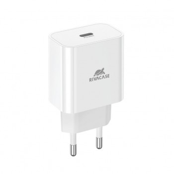 Зарядний пристрій RivaCase 1xUSB Type-C PD 20 Вт white (PS4101 W00 (White))