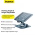 Підставка для ноутбука Baseus UltraStable Pro Series Rotatable and Foldable Laptop Stand (Three-Fold Version) Space Grey (B10059900811-01) (B100599008