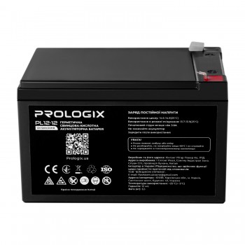 Батарея для ДБЖ Prologix 12V 12AH (PL12-12) AGM