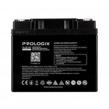 Батарея для ДБЖ Prologix 12V 40AH (PL12-40) AGM
