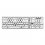 Клавіатура бездротова 2E KS270 WL/BT EN/UKR Silver/White (2E-KS270WBWH_UA)