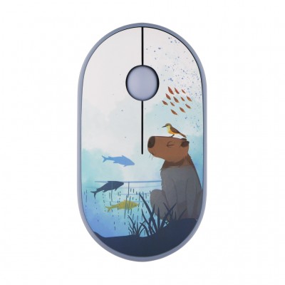 Миша бездротова 2E MF300 Capybara Swim Silent WL BT Blue (2E-MF300WCAPIBARABL)