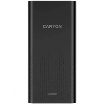 УМБ Canyon 20000mAh, Input 5V/2A, Output 5V/2.1A(Max), Black (CNE-CPB2001B)