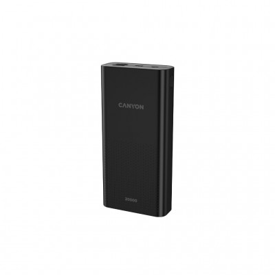 УМБ Canyon 20000mAh, Input 5V/2A, Output 5V/2.1A(Max), Black (CNE-CPB2001B)