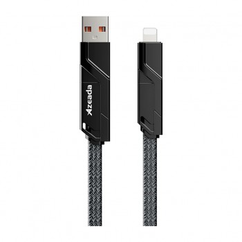 Дата кабель USB 2.0 AM/USB-C to Lightning + Type-C 1.5m PD-B96th Black Proda (PD-B96th-BK)
