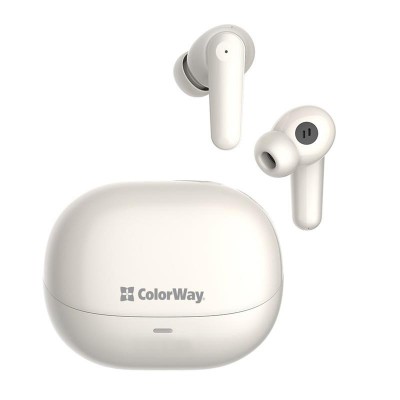 Навушники ColorWay Slim TWS-1 Earbuds Long Life Beige (CW-TWS1BE)