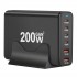 Зарядний пристрій XoKo QC-220 (6USB) Gan3 220W Black (QC-220)