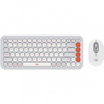 Комплект (клавіатура, миша) Logitech POP Icon Combo Bluetooth UA Off-White (920-013141)
