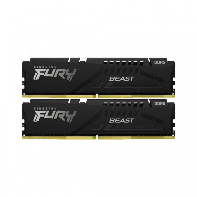 Пам'ять DDR5 32GB (2x16GB) 6000 MHz Fury Beast Black Kingston Fury (ex.HyperX) KF560C36BBE2K2-32