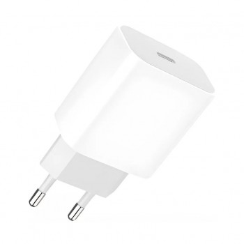 Зарядний пристрій Denmen DC06 (1USB 3.6A) PD20W+QC3.0 White (DM-DC06-WH)