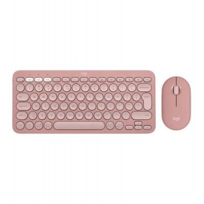 Комплект (клавіатура, миша) бездротовий Logitech Pebble 2 Combo Rose (920-012241)