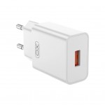 Зарядний пристрій XO L127 (1USB, 3А) QC 3.0 White (L127.white)