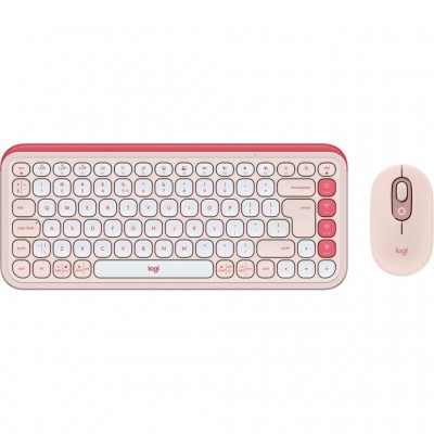 Комплект (клавіатура, миша) Logitech POP Icon Combo Bluetooth UA Rose (920-013142)