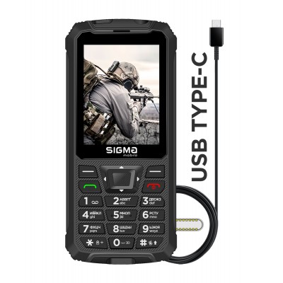 Мобільний телефон Sigma mobile X-treme PR68 Type-C Dual Sim Black (4827798122419)