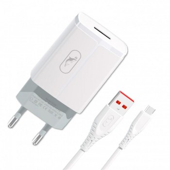 Зарядний пристрій SkyDolphin SC06V (1USBx2.4A) White (SDMZP-000180) + кабель microUSB