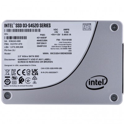 SSD 2.5" 7.68TB D3-S4520 Intel SSDSC2KB076TZ01