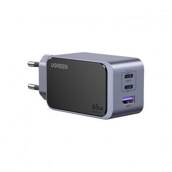 Зарядний пристрій 3xUSB 65W (2xUSB-C+USB-A) Gan Nexode Fast Charger Сірий X553 Ugreen (35042)