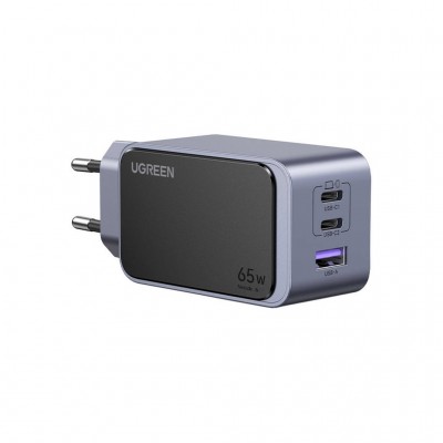 Зарядний пристрій 3xUSB 65W (2xUSB-C+USB-A) Gan Nexode Fast Charger Сірий X553 Ugreen (35042)