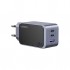 Зарядний пристрій 3xUSB 65W (2xUSB-C+USB-A) Gan Nexode Fast Charger Сірий X553 Ugreen (35042)