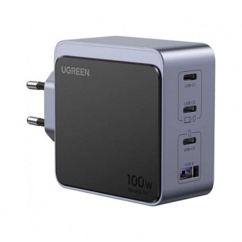 Зарядний пристрій 4xUSB 100W (3xUSB-C+USB-A) Gan Nexode Fast Charger Сірий X553 Ugreen (35043)