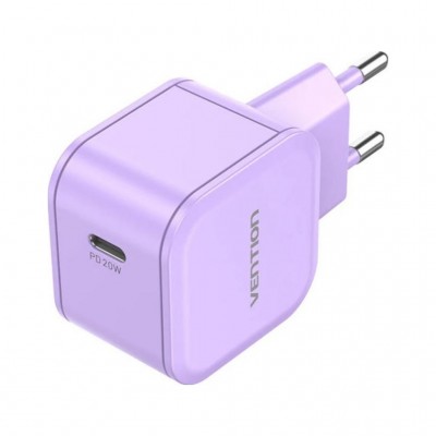 Зарядний пристрій 1xUSB-C 20W PD3.0/QC3.0 Purple Vention (FEJV0-EU)
