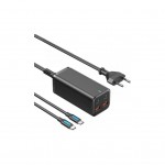 Зарядний пристрій 4xUSB 100W (2xUSB-C+2xUSB-A) PD3.0/QC 3.0/GaN Black Vention (FBSBG-EU)