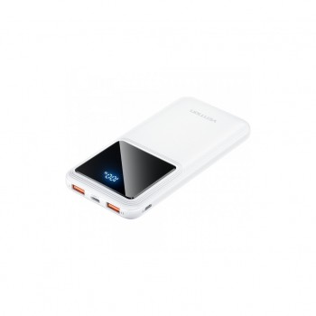 УМБ Vention 10000mAh 22.5W 3A PD,QC3.0, Micro-USB,USB-C,2xUSB-A, LED Display,White
