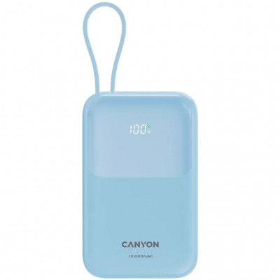 УМБ Canyon 10000mAh OnPower 101 PD/22.5W built-in cable Blue (CNS-CPB101BL)