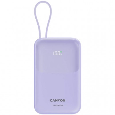 УМБ Canyon 10000mAh OnPower 101 PD/22.5W built-in cable Purpl (CNS-CPB101PU)