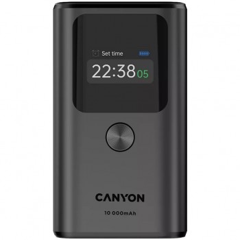 УМБ Canyon 10000mAh OnPower 130 TFT PD/30W Dark Grey (CNS-CPB130DG)