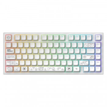 Клавіатура Dark Project ALU81 Terra Nova PBT RGB Mech G3MS Moonstone White (DPKB_NOVA_81_ANSI_WHITE_UA)