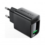 Зарядний пристрій USB-A 20W + Type-C cable A90 Fast Charger Black Acefast (6974316280064)