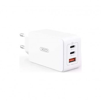 Зарядний пристрій XO CE13 PD65W GaN (2Type-C/1USB) White (XO-CE13-WH)