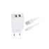 Зарядний пристрій XO L75 2USB/2.4A + MicroUSB White (XO-L75-M)