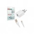 Зарядний пристрій XO L75 2USB/2.4A + Type-C White (XO-L75-T)