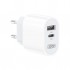 Зарядний пристрій XO L97 (1Type-C/1USB/2.4A) + Type-C - Lightning White (XO-L97-LG)